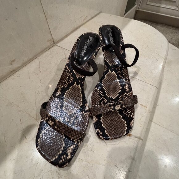 Jeffrey Campbell Hera-II Snake Print Heels Size 8.5 - Picture 4 of 6